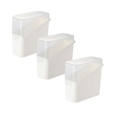 더편한생활 투명 치즈 케이스 치즈통 보관함 냉장고 수납 정리, 3개, 투명+화이트