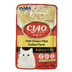 CIAO 巧餐包 貓餐包, 40g, 1個, 國際版｜205 雞肉+扇貝