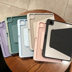 iPad 保護殼 多色可選 附筆槽設計, 松針綠, 1個, mini6&mini7代 8.7吋