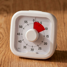 위모어 무소음 뽀모도로 학습 공부 타이머 시계, 1개, 화이트 시리즈