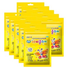 아모스 아이 클레이 파우치 10p, 노랑, 50g, 10개