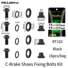 RISK UT R8000 고속도로 차량용 티타늄 합금 나사 세트 C-클립 브레이크 전면 및 후면 변속기 ULTEGRA, 03 black