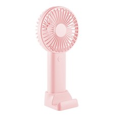 힙스터 휴대용 핸디 선풍기 + 거치대, HTFA-2K-10-FH, 핑크
