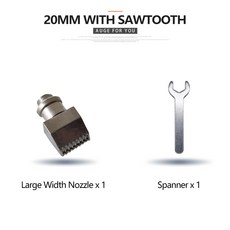 충전식 무선글루건 미니 소형 실리콘총 톱니 모양의 대형 와이드 직경 노즐 40mm/30mm/20mm 11mm 접착제 스틱을 사용하는 고출력 글루건, [04] Sawtooth Nozzle 20mm
