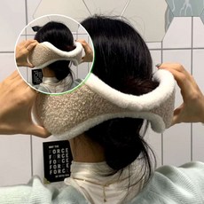 쌍문상회 귀돌이 뽀글이 접이식귀마개 골프귀마개 겨울 방한 베이지 러닝귀마개 귀도리 귀마개 왕 40872EA, 본상품