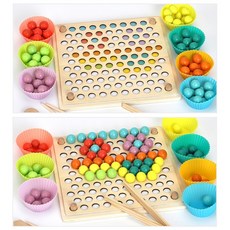 색깔구슬옮기기 쌓기놀이 소근육장난감 퍼즐놀이 두뇌발달 두뇌퍼즐, 1개