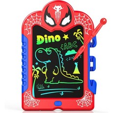 어린이용 LCD 필기 태블릿 2개 드로잉 보드 및 그림판 크리스마스 생일 선물 3 4 5 6 7 8세 남아 여아 유아 여행 장난감 46세 학습 교육용 활동, Red, 9"W x 8.5"H