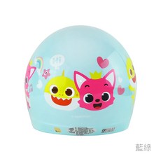 華泰 K857 兒童安全帽 碰碰狐 2 半罩安全帽 小朋友安全帽 卡通安全帽, 藍綠,K857S小童:47-50cm, 1個