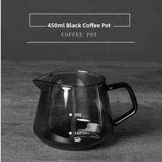 수제 무연 고붕규산 유리 커피포트 스타일 V60 푸어오버 쉐어링, 02 라이트 그레이 450ml