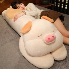 도림 귀여운 돼지 삼형제 인형 안고자는 바디필로우, 나근나근, 베이지