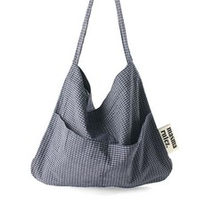 마스마룰즈 MASMARULEZ Rabbit eco bag_Cozy check_navy 5014258722 218776