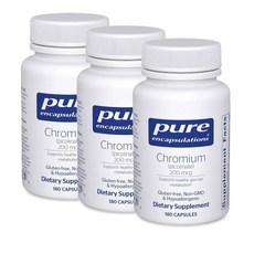 퓨어인캡슐레이션 크로뮴 피콜리네이트 200mcg 캡슐 Pure Encapsulations Chromium (Picolinate) 200mcg, 3개, 180정