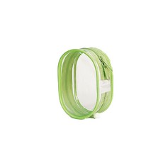 透明拉鍊收納包 - 輕巧便攜、多功能用途、簡約時尚設計，輕鬆整理收納, 橢圓款-蘋果綠, 1個