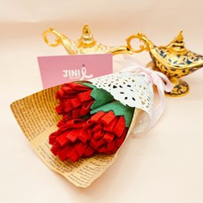 지니아이 펠트 카네이션 꽃다발 만들기 4세트 키트 어버이날 스승의날