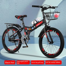 마그네슘 합금 산악 10 변경 단일 더블 브레이크 접이식 속도 자전거, 18 in s, Bla single sp d