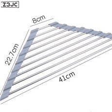 Z3JC 廚房水槽瀝水架洗碗池碗盤碟杯收納籃水池捲簾檯面置物摺疊瀝水架, 1個, 如圖