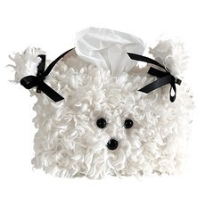 EVER HOUSE 毛球小狗面紙盒, 白色