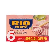 리오마레 올리브오일 참치, 80g, 6개
