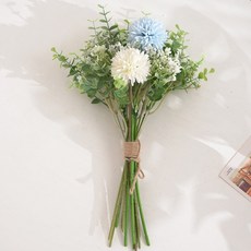 花蓮出貨 12隻一束 蒲公英風信子滿天星仿真花束 婚禮派對裝飾假花 家庭裝飾, 藍色, 1個