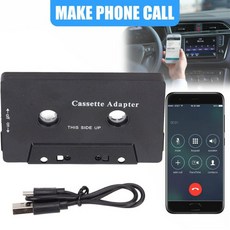 유니버설 카세트 블루투스 5.0 오디오 자동차 테이프 Aux 스테레오 어댑터(전화용 마이크 포함) MP3 AUX 케