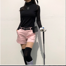 로로얼로이 여성 골프 반바지 면스판 스포티 라인 골프웨어 봄 여름 필드룩