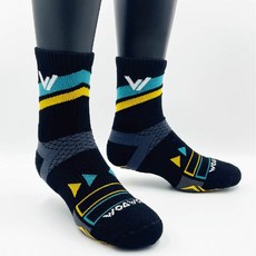 WOAWOA 四向止滑 能量激發 登山襪 中高筒, 1個, L(25-28cm)湖水綠