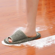 다온샵 바닥청소거실화 청소신발 극세사 바닥 청소 슬리퍼 세척용 걸레 청소용품 실내, 그린