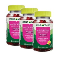 스프링밸리 여성 프로바이오틱 크랜베리 10억 유산균 구미 Spring Valley Women Probiotic, 3개, 60정