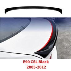 BMW 3 시리즈 E92 E93 E90 MP M4 스타일 CSL 05-12 뒷 트렁크 스포일러 호환, E90 CSL black