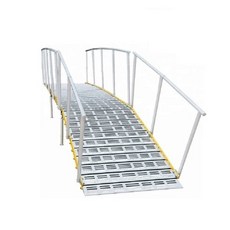 【海夫健康生活館】斜坡板專家 捲疊全幅式斜坡板 附雙側扶手, 1個, 長150x寬66公分(R66150A)