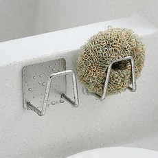 고급 스텐304 수세미걸이 스텐 거치대, 실버, 4개