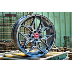 FK鋁圈 17吋 5/100 S893 亮鐵灰 鋁合金輪圈, 1個