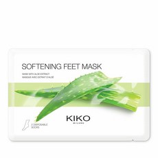 KIKO MILANO Milano 소프트닝 핸드 마스크 | 알로에 추출물이 함유된 패브릭 및 네일 268054, Feet, 1개