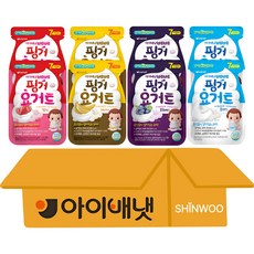 [아이배냇] 베베 핑거요거트 아기과자 4종 플레인 20g 2개+딸기 20g 2개+바나나 20g 2개+블루베리 20g 2개, 1개