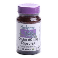 Bluebonnet 無麩質無糖輔酶Q10素食膠囊 60mg, 1個, 30 件