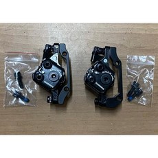 SHIMANO ALTUS BR-M375 機械式碟煞卡鉗組 (前/後) 附來令片 碟剎座, 1個, BR-M375前+後機械碟煞卡鉗 黑色