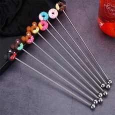 커피 음료 샹그리아 머들링 카페 도넛 머들러 롱 스푼, 8도넛머들러-초코, 1개