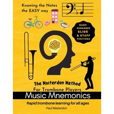 (영문도서)Music Mnemonics for Trombone Players - Rapid trombone learning for all ages with... Paperback, Cosmic Jive Publishing, English, 9781918219029