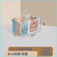 圍欄小柵欄寶寶遊戲兒童室內客廳可摺疊嬰兒防護欄爬行墊家用布, 基礎款(解放雙手)6+2