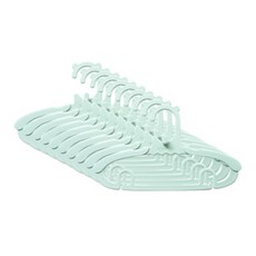 유아옷장 틈새수납 3단길이조절 슬림핏 아기옷걸이 이쁜색깔 가방보관 베베옷걸이, 민트 10개입, 1세트