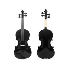 고급 블랙 바이올린 어쿠스틱 원목 바이올린 전문 현악기 활 박스 포함 4/4, 1)Black