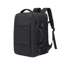 BANGE大容量擴充式雙肩後背包，多層空間USB充電，蜂巢透氣防水