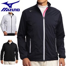 藍鯨高爾夫 MIZUNO GOLF【秋冬日本款】保暖男生外套#E2ME1503(01白色/09黑色/14丈青), 黑色,L, 1個