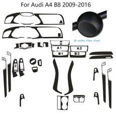 도어 차량용 카본 파이버 자동차 인테리어 센터 콘솔 컬러 몰딩 스티커 데칼 부품, 2. 3D CF black, A. Left Hand Drive