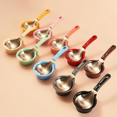 국내생산 미니 서빙스푼 요리 국자 받침세트, 1세트, 루비레드