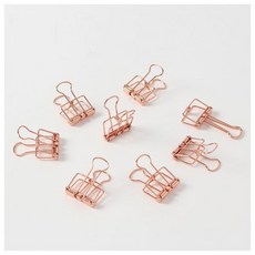 문구존 철제 더블 클립 8개입(2cm) (로즈골드) 사무용품 철제클립, 문구존 철제 더블 클립 8개입(2cm) (로즈골드) 사