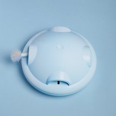 智能電動逗貓玩具 自動旋轉羽毛 寵物互動玩具, 智能電動逗貓-淺青藍, 1個