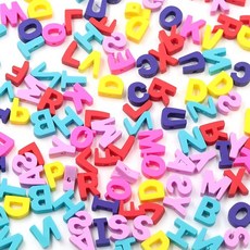 폴리머 클레이 비즈 헤이시 스페이서 비즈 용품 100개 할로윈-3, 레터