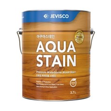 우드스테인 방부목 페인트 목재보호제 데크페인트 수성스테인 야외목재 제비스코 아쿠아스테인, 소나무, 3.7L, 1개