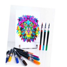 엠비아6 컬러 브러쉬 핑크 수채화붓펜